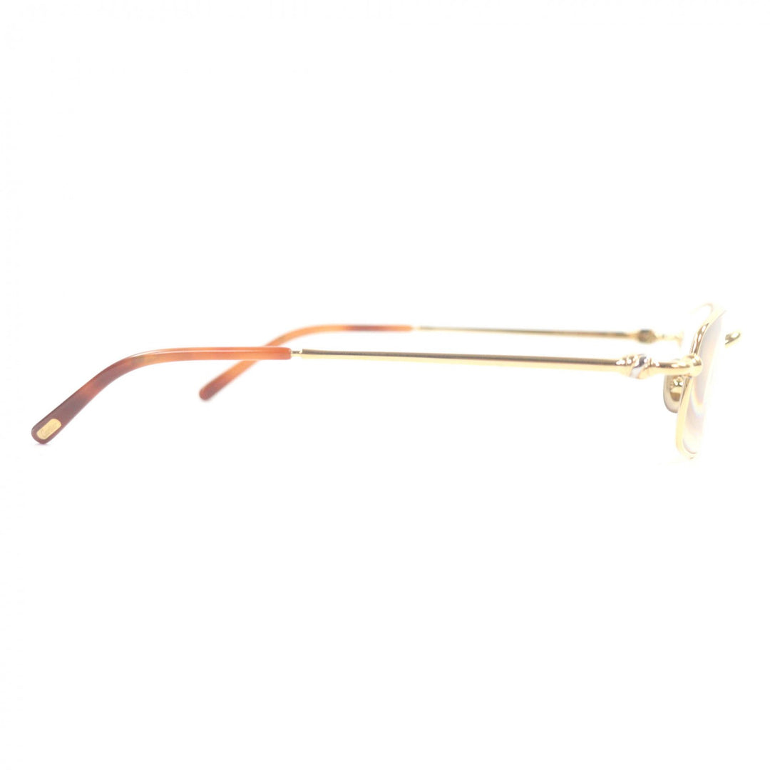 Great Cartier Glasses Trinity Square Frame gold mens