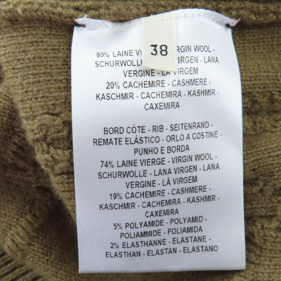 Pristine HERMES knit Chaine d'Ancre Long Sleeve Brown Virgin wool Women 38