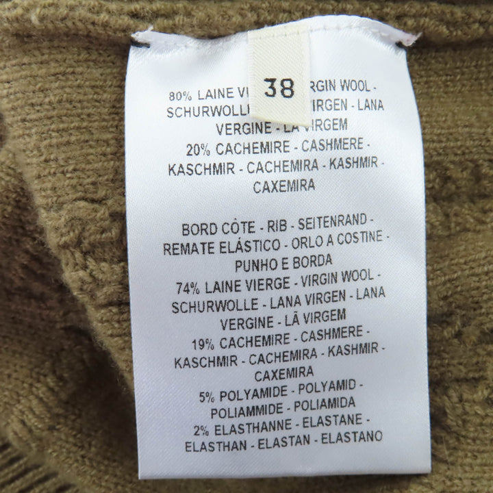 Pristine HERMES knit Chaine d'Ancre Long Sleeve Brown Virgin wool Women 38
