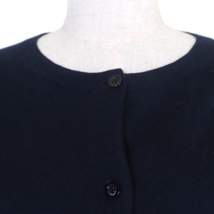 Great Christian Dior cardigan Beaded long-sleeved knit Navy cashmere 40