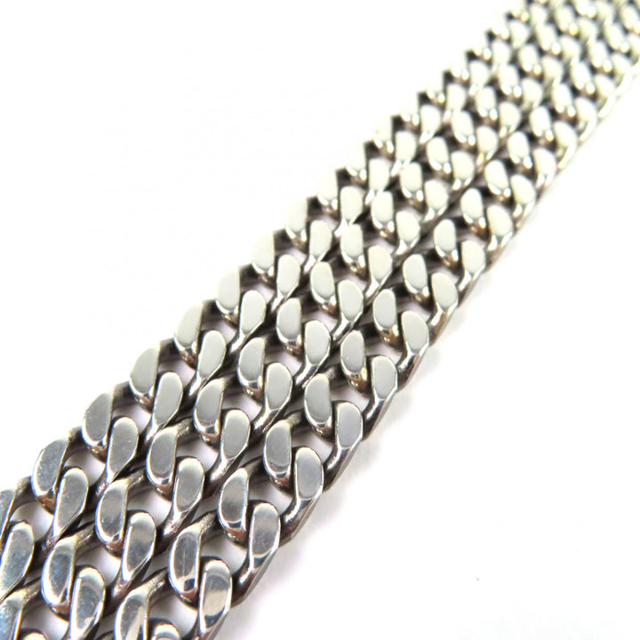 Great GUCCI bracelet ghost Skull GGPattern Triple Chain Silver SV925 Women