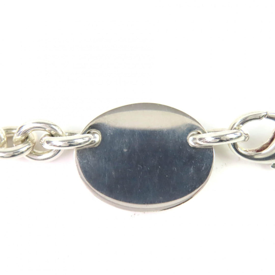Great TIFFANY&Co. Necklace Oval tag Necklace Silver 925 Women