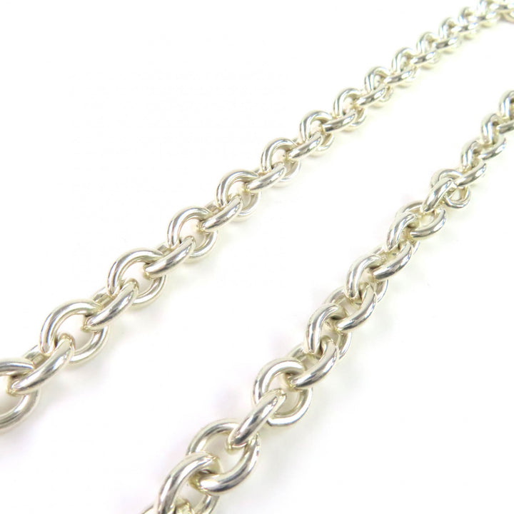 Great TIFFANY&Co. Necklace Oval tag Necklace Silver 925 Women