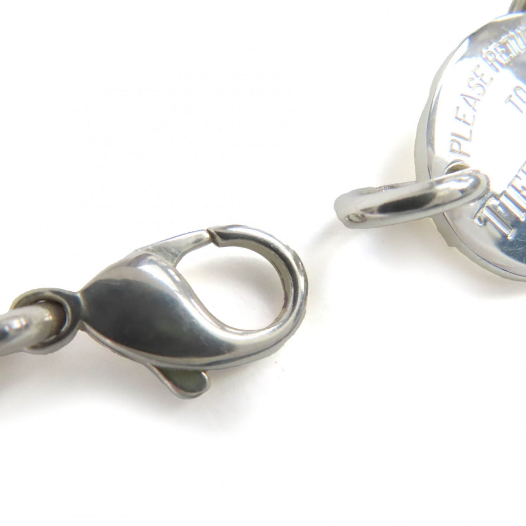Great TIFFANY&Co. Necklace Oval tag Necklace Silver 925 Women