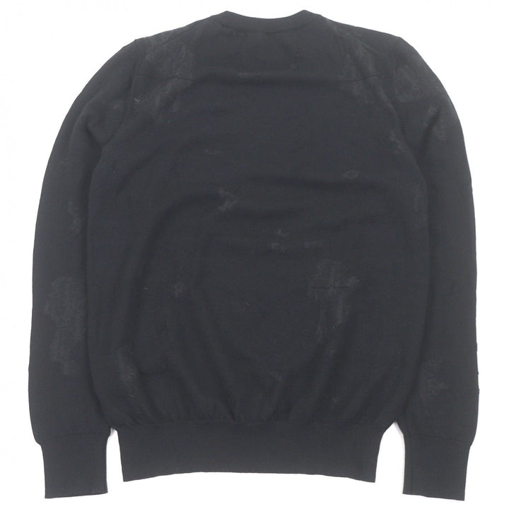 Great DIOR sweater Oblique Crushed Opal Processing Thin black wool