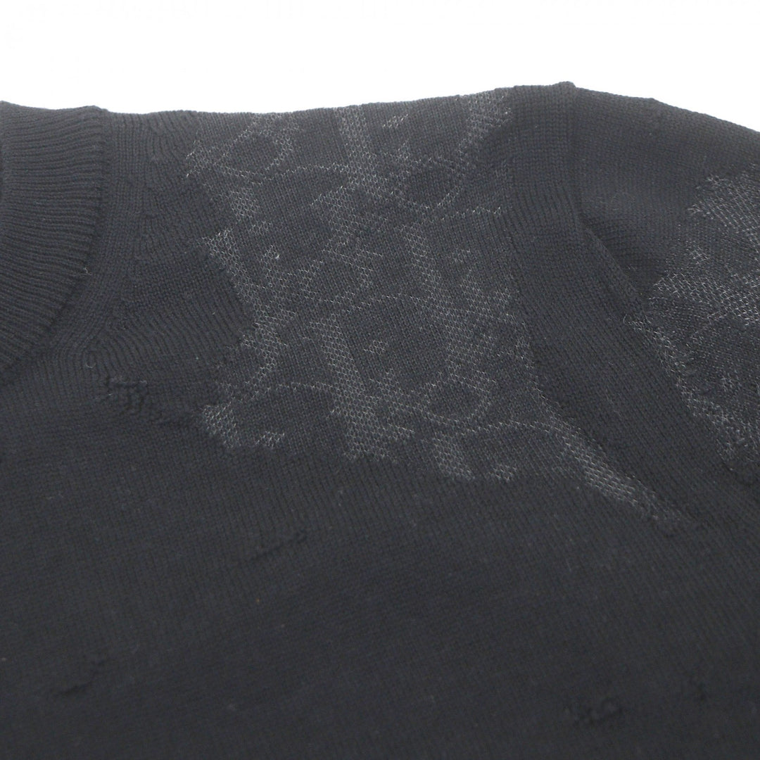 Great DIOR sweater Oblique Crushed Opal Processing Thin black wool