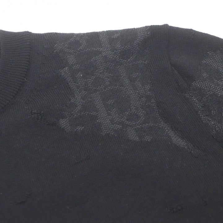 Great DIOR sweater Oblique Crushed Opal Processing Thin black wool