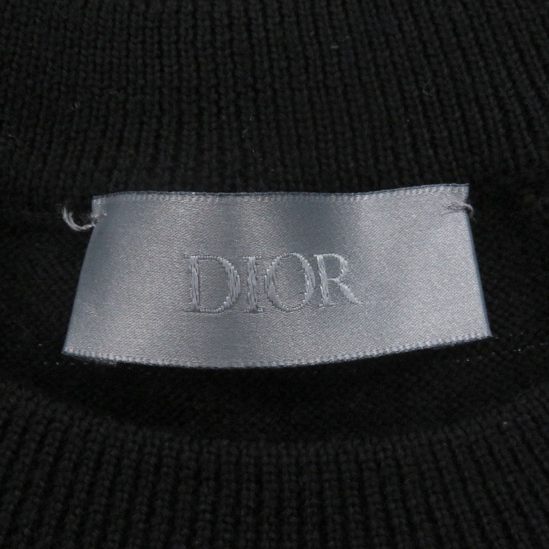 Great DIOR sweater Oblique Crushed Opal Processing Thin black wool