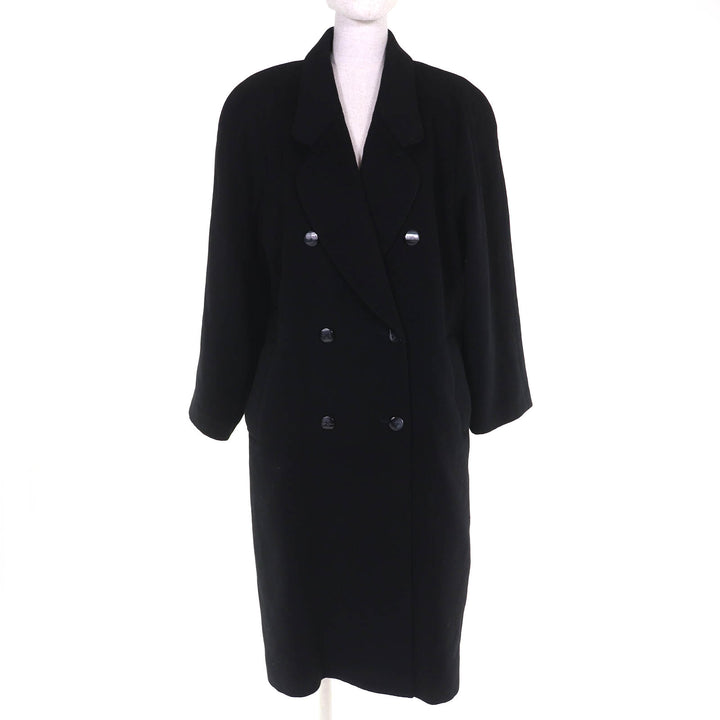 Excellent LEONARD FASHION coat All-over lining design, logo button, cashmere