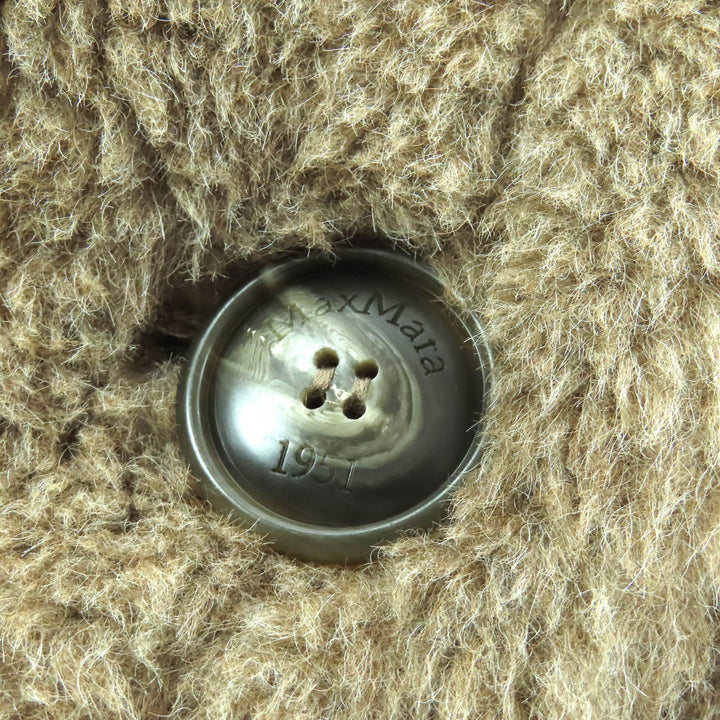 Pristine Max Mara poncho Teddy bear White Tag Cape Brown alpaca 23473618336