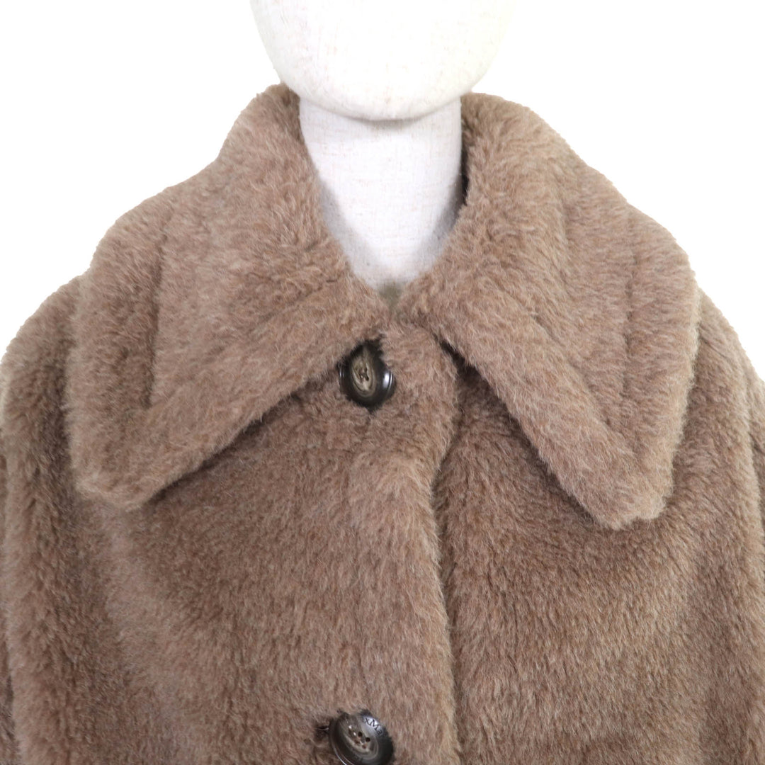 Pristine Max Mara poncho Teddy bear White Tag Cape Brown alpaca 23473618336