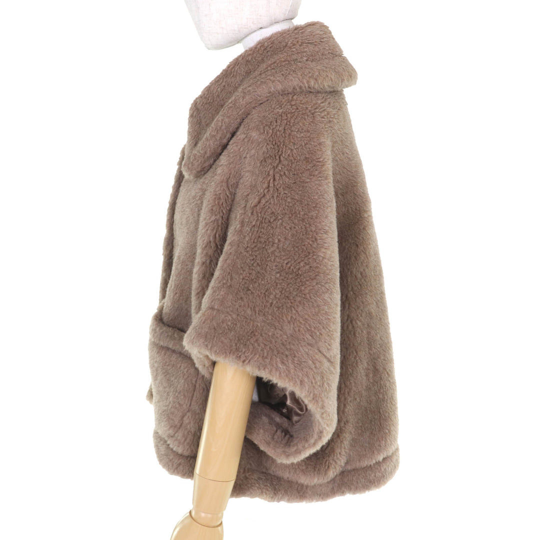 Pristine Max Mara poncho Teddy bear White Tag Cape Brown alpaca 23473618336