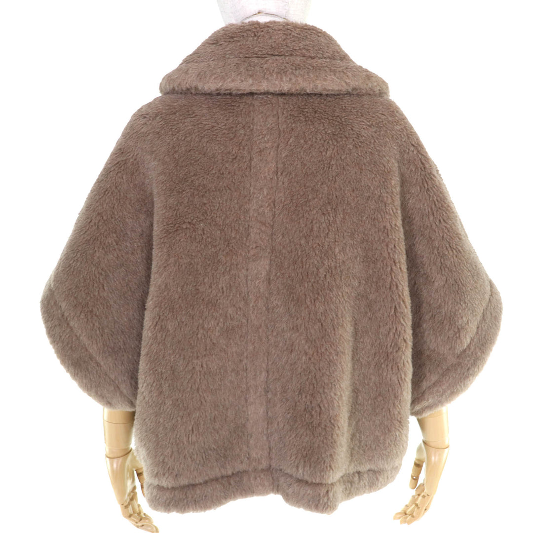 Pristine Max Mara poncho Teddy bear White Tag Cape Brown alpaca 23473618336
