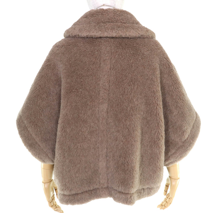 Pristine Max Mara poncho Teddy bear White Tag Cape Brown alpaca 23473618336