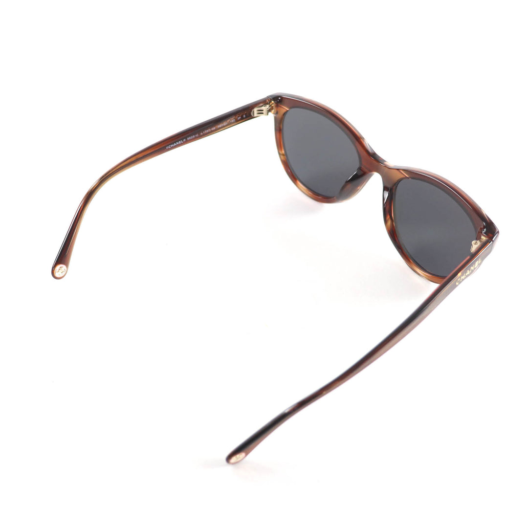 Great CHANEL sunglasses COCO Mark logo included Clear brown Women 5523-U