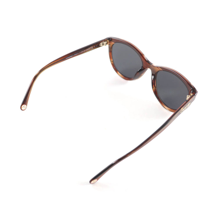 Great CHANEL sunglasses COCO Mark logo included Clear brown Women 5523-U