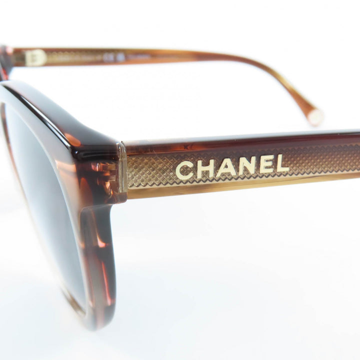 Great CHANEL sunglasses COCO Mark logo included Clear brown Women 5523-U