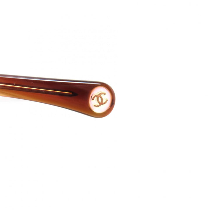Great CHANEL sunglasses COCO Mark logo included Clear brown Women 5523-U
