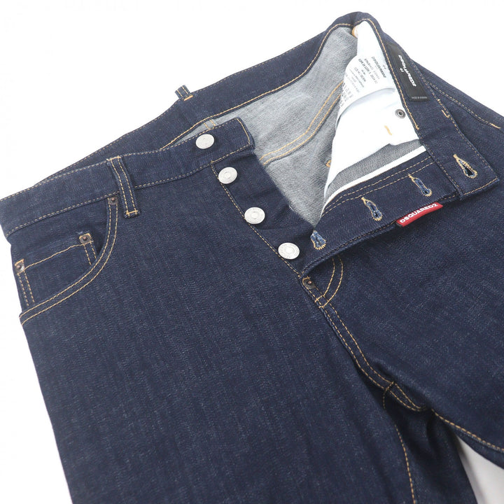 Excellent DSQUARED2 Denim pants fly front Indigo blue cotton mens 44 S74LB1421