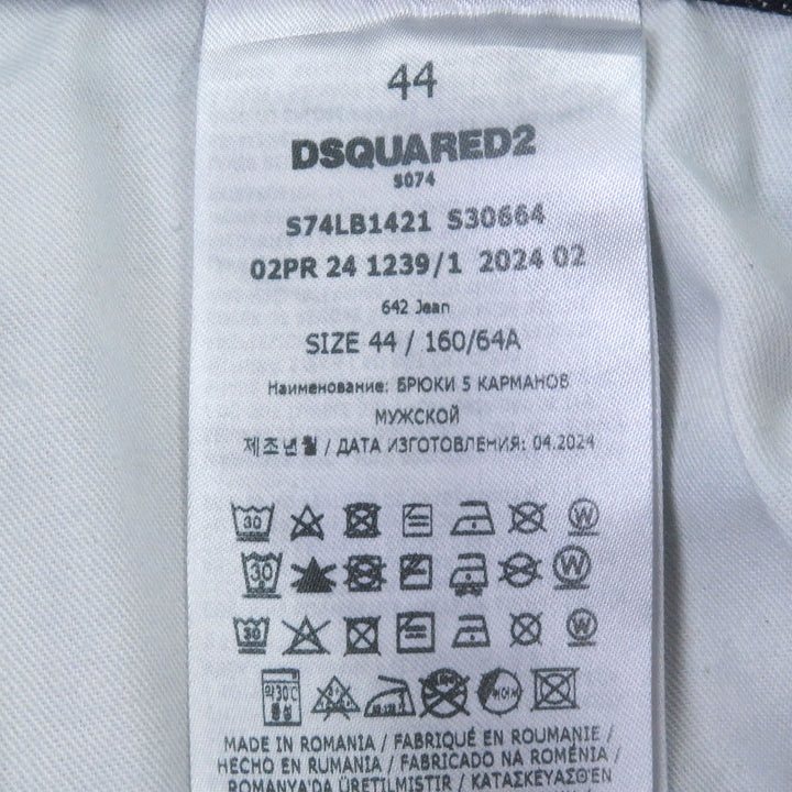 Excellent DSQUARED2 Denim pants fly front Indigo blue cotton mens 44 S74LB1421
