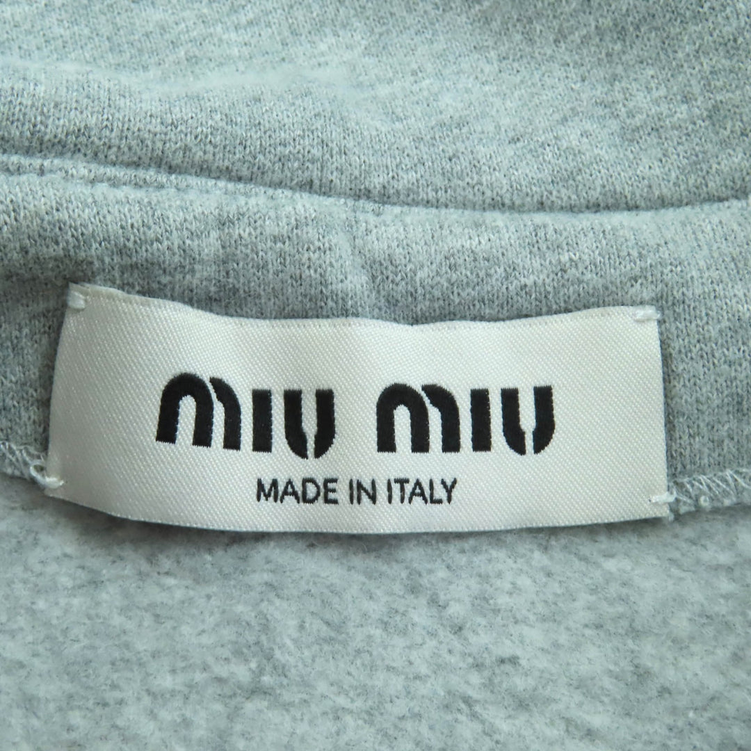 Excellent MIUMIU sweat gray cotton Women S MJT654