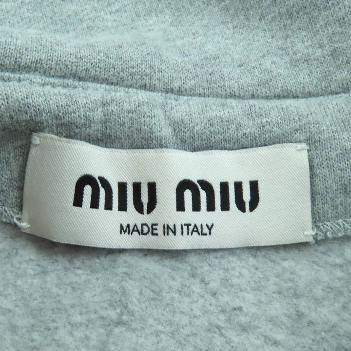 Excellent MIUMIU sweat gray cotton Women S MJT654