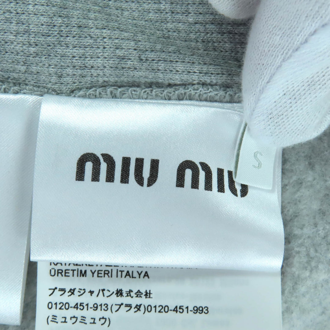 Excellent MIUMIU sweat gray cotton Women S MJT654