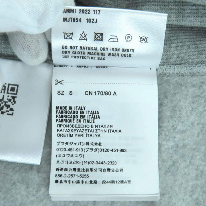 Excellent MIUMIU sweat gray cotton Women S MJT654