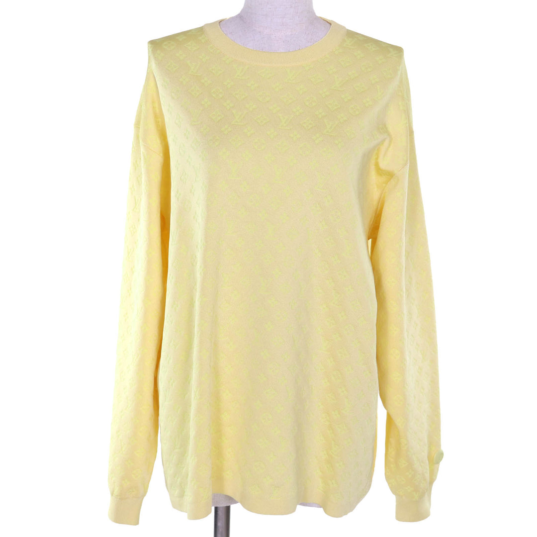 Pristine LOUIS VUITTON knit yellow silk Women M