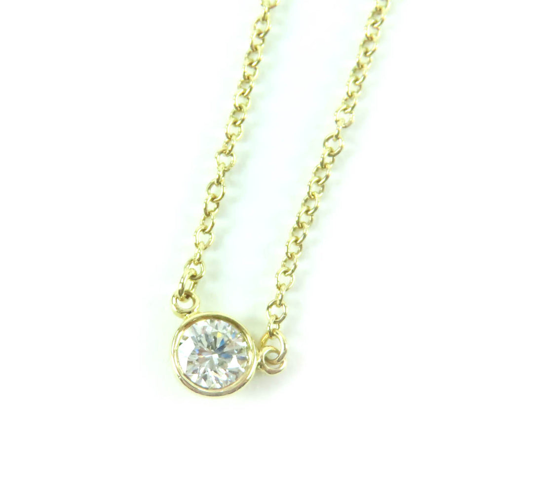 Excellent TIFFANY&Co. Necklace By the yard 1P diamond gold AU750 Women