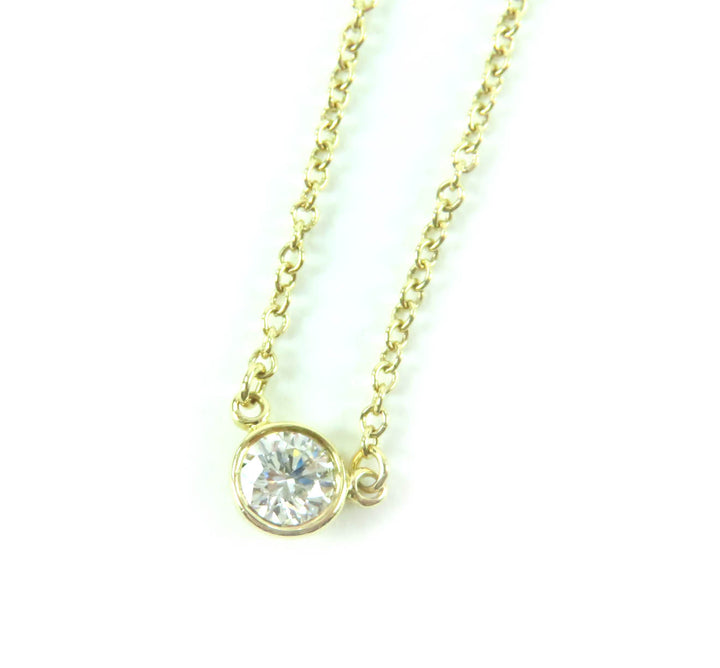Excellent TIFFANY&Co. Necklace By the yard 1P diamond gold AU750 Women