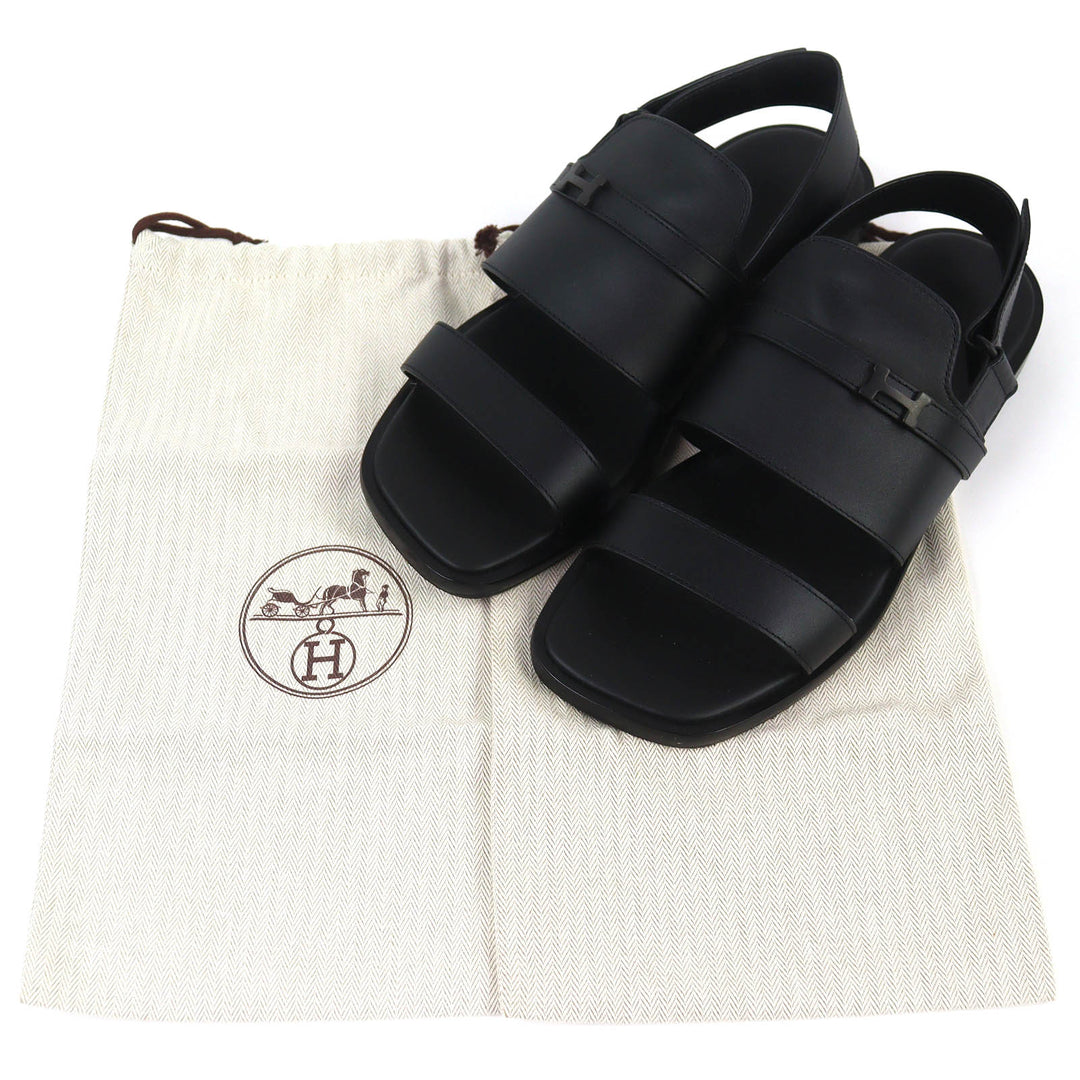 Great HERMES Sandals Giacomo H logo ankle strap comfort sandals 43 H231741Z