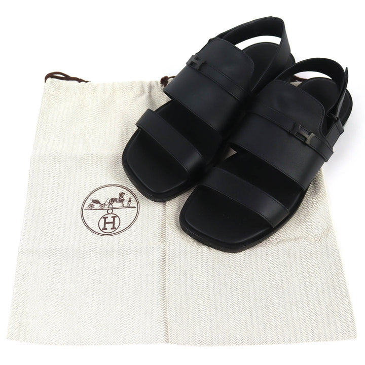 Great HERMES Sandals Giacomo H logo ankle strap comfort sandals 43 H231741Z