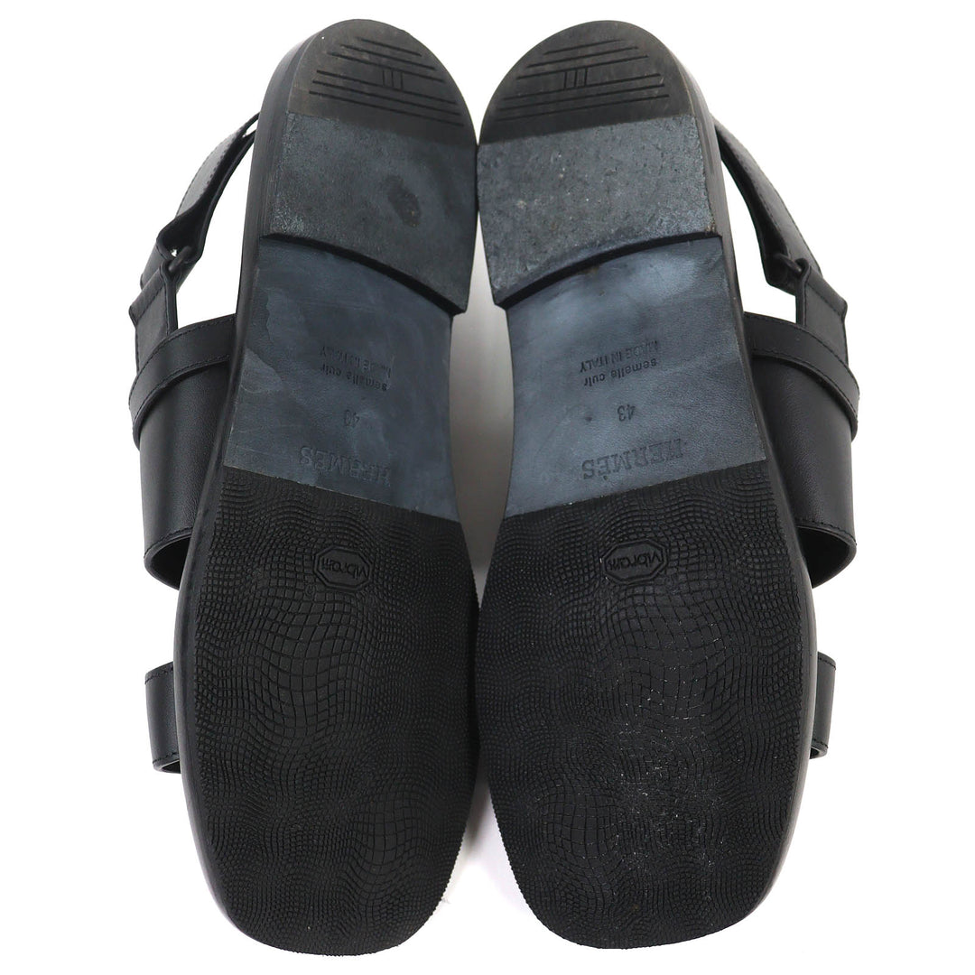 Great HERMES Sandals Giacomo H logo ankle strap comfort sandals 43 H231741Z