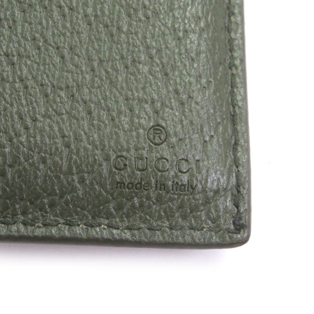 Great GUCCI Bifold Wallet GG Supreme Double G Logo Metal