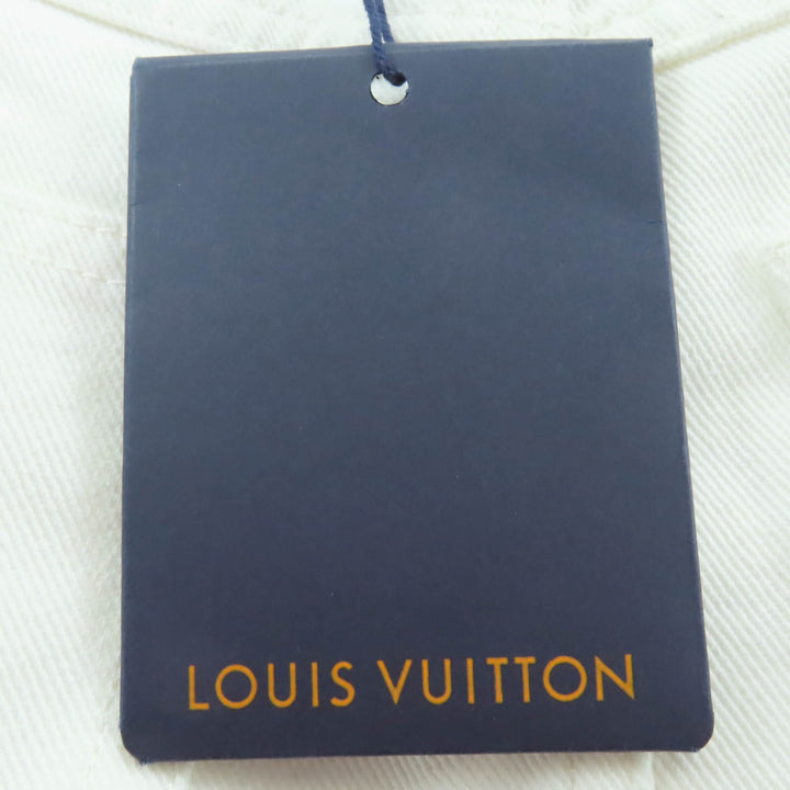 Pristine LOUIS VUITTON skirt frayed hem denim white cotton Women 36