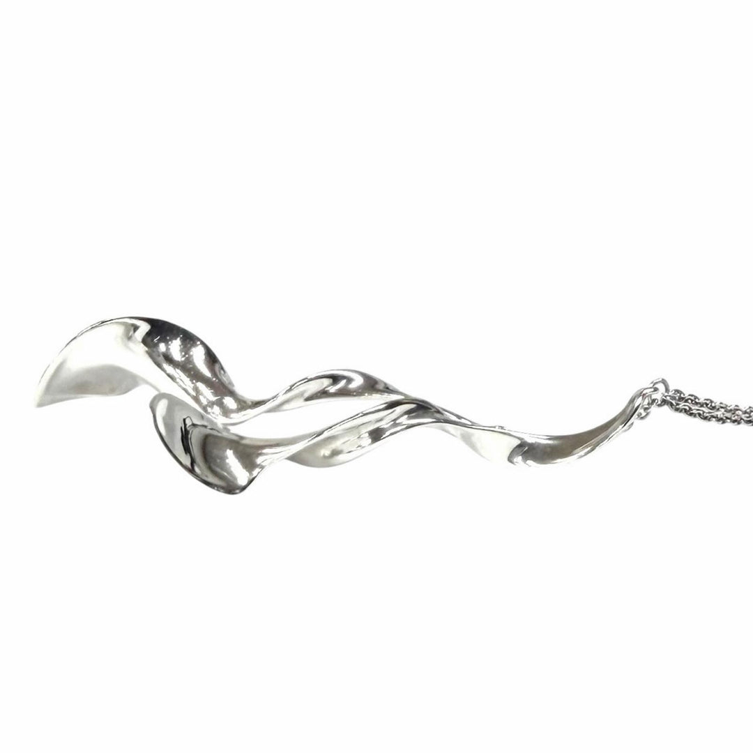 Great TIFFANY&Co. Necklace Rare Frank Gehry Double Orchid Drop Silver 925 Women