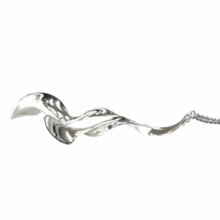 Great TIFFANY&Co. Necklace Rare Frank Gehry Double Orchid Drop Silver 925 Women