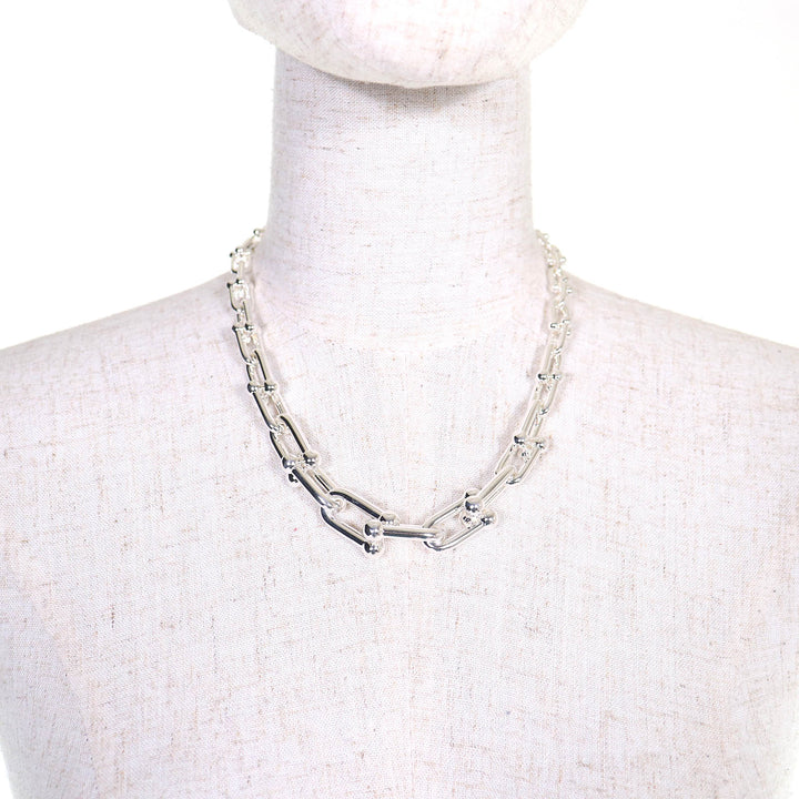 Excellent TIFFANY&Co. Necklace Graduated Link Necklace Silver AG925 Women mens