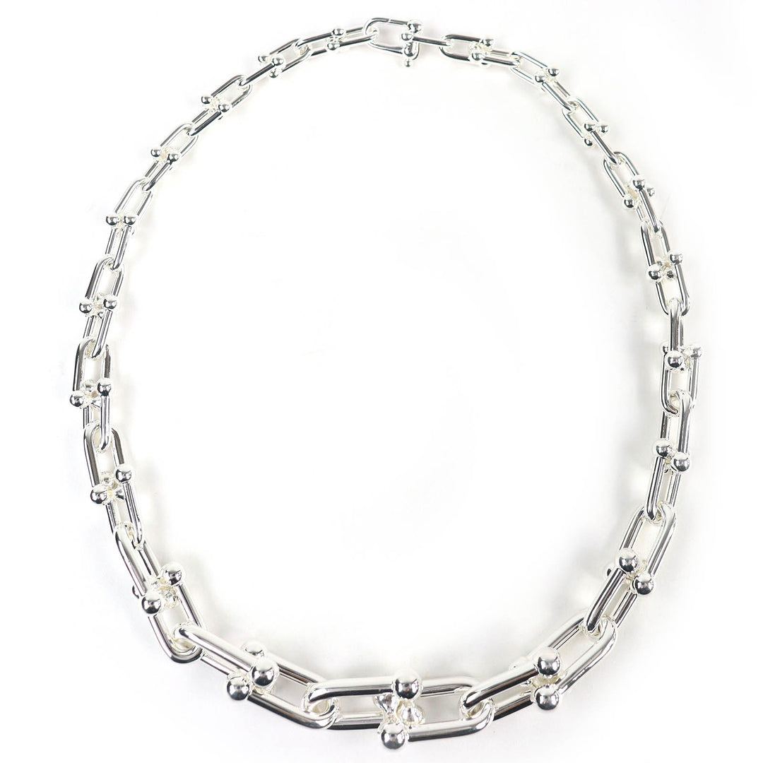 Excellent TIFFANY&Co. Necklace Graduated Link Necklace Silver AG925 Women mens