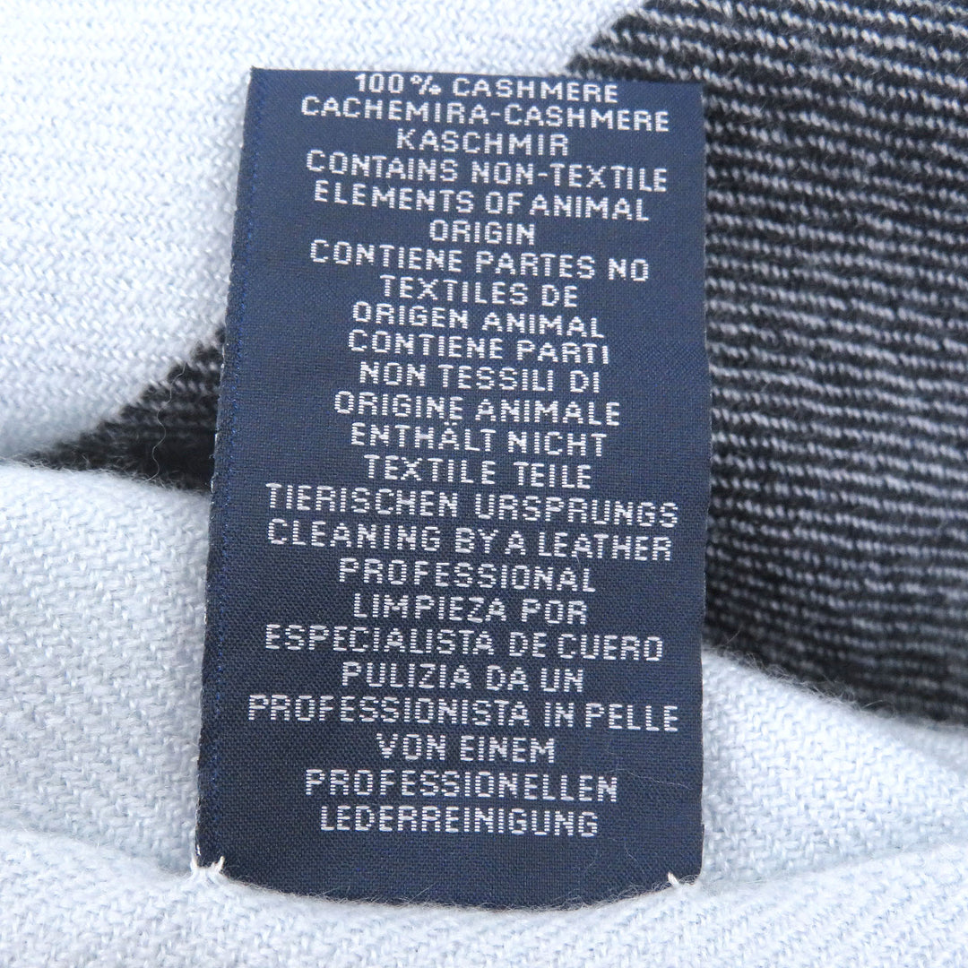 Excellent HERMES Scarf Ikat 4H H logo patch Gracie cashmere mens H394832T