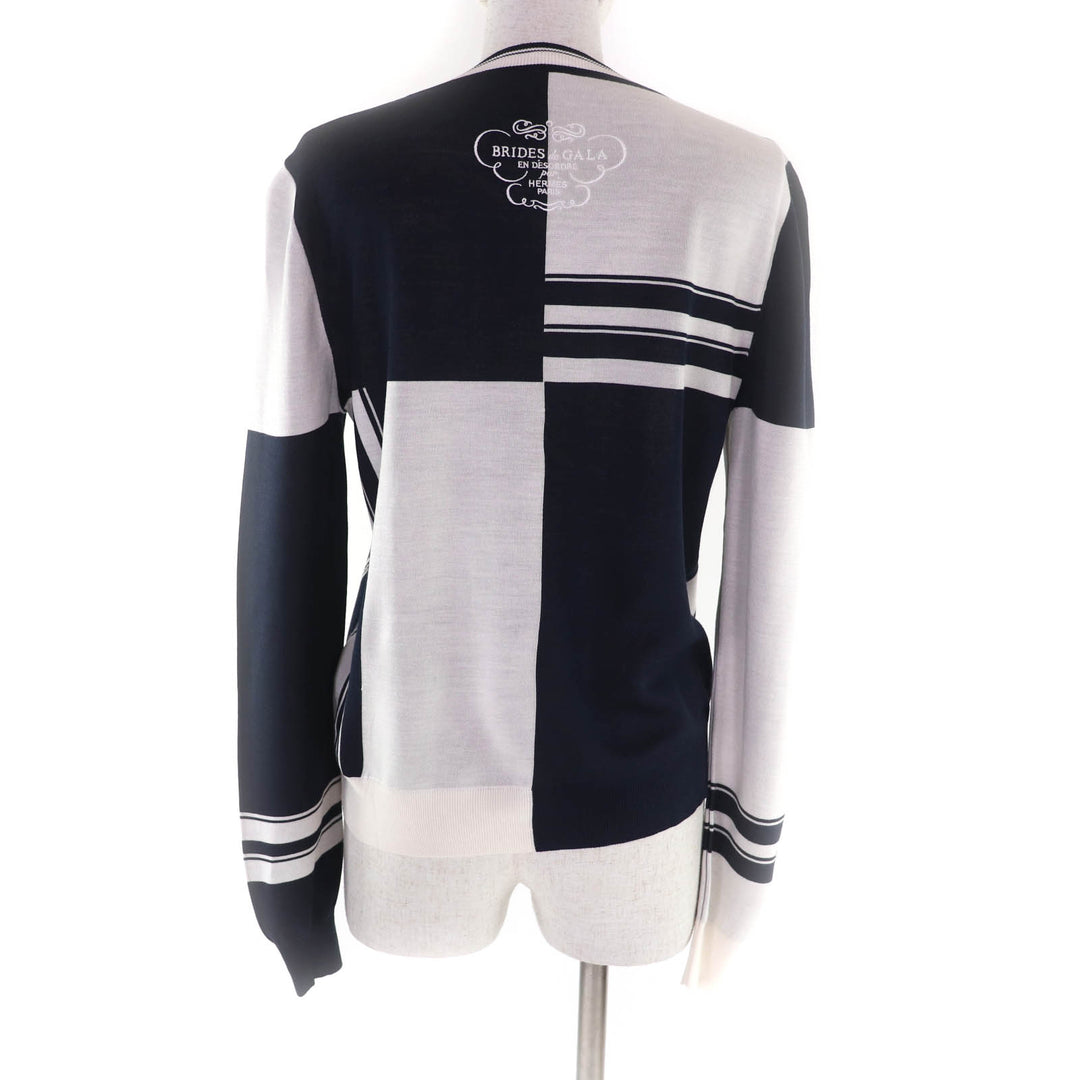 Great HERMES knit Brides de Gala Disorder silk Women 38 4E2655D6
