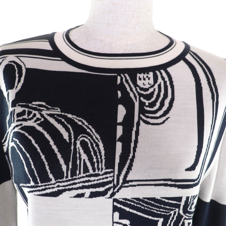 Great HERMES knit Brides de Gala Disorder silk Women 38 4E2655D6
