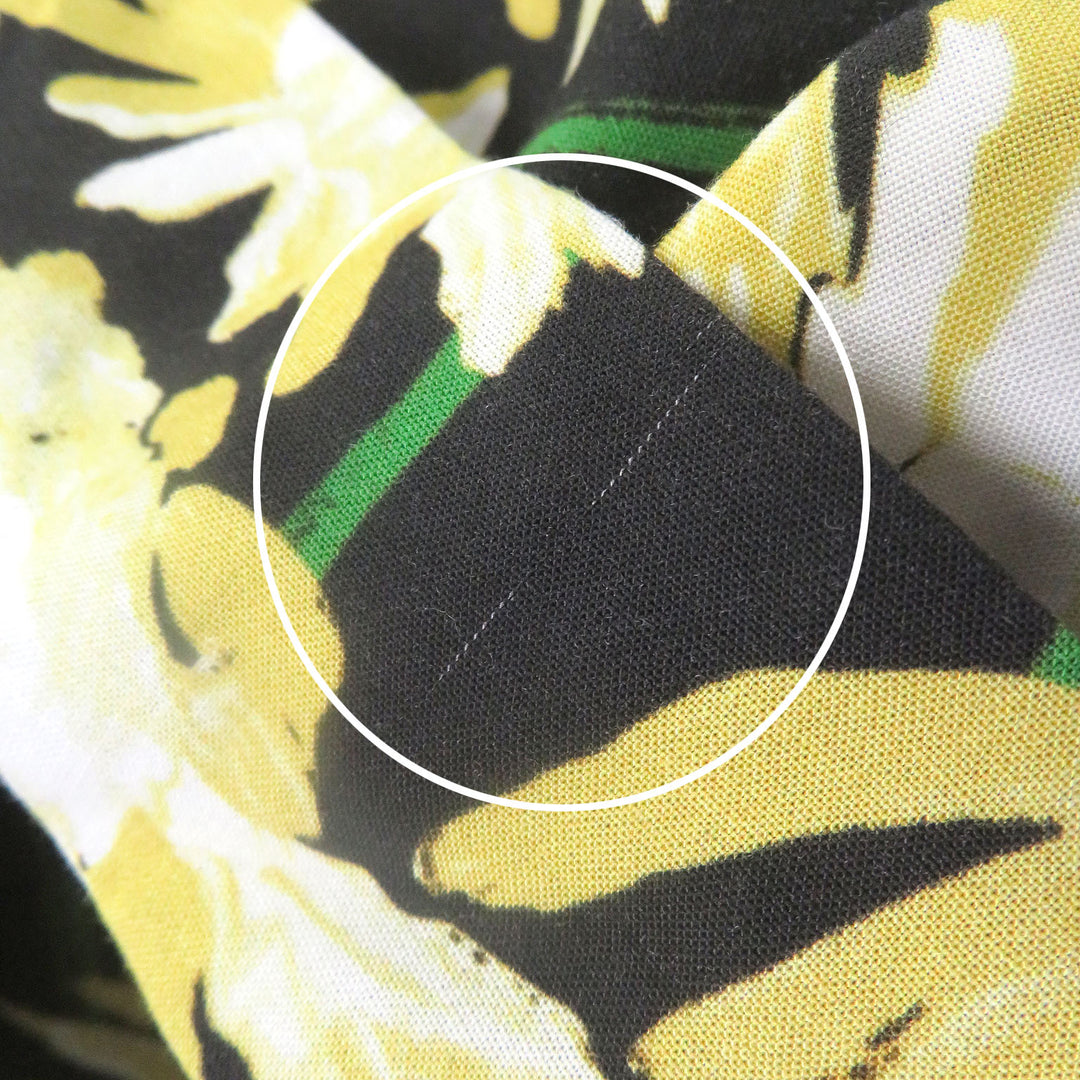 Excellent LOEWE Short sleeve shirt Daisy all-over print open collar black