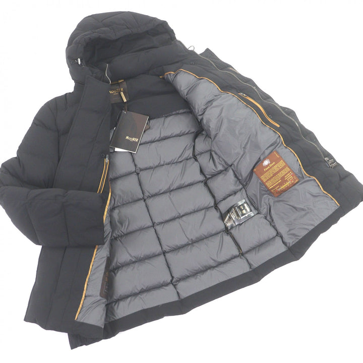 Pristine MOORER Down jacket FLORIO-KN ACQUA black Nylon mens 48