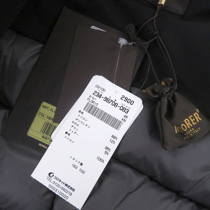 Pristine MOORER Down jacket FLORIO-KN ACQUA black Nylon mens 48