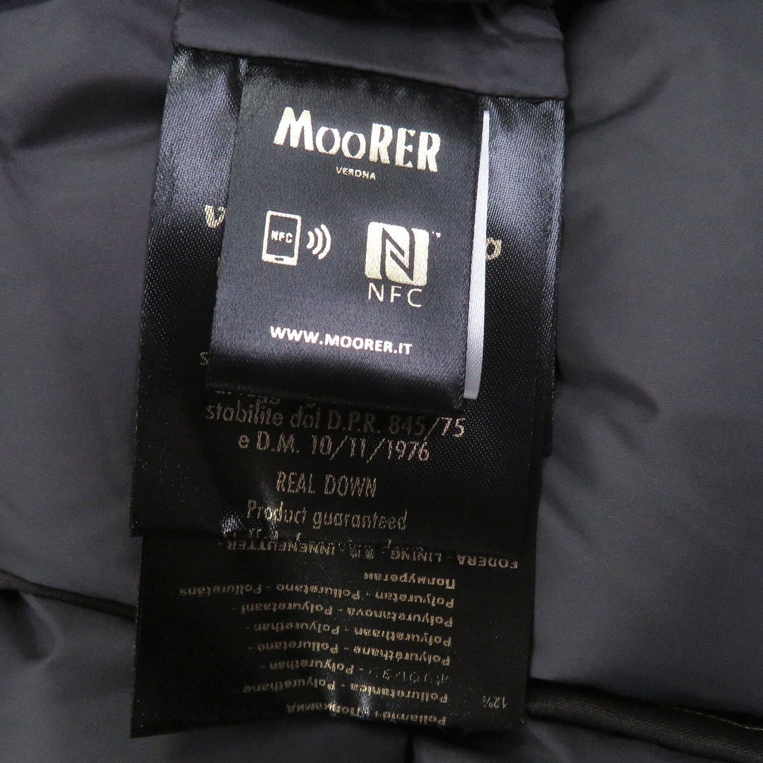 Pristine MOORER Down jacket FLORIO-KN ACQUA black Nylon mens 48