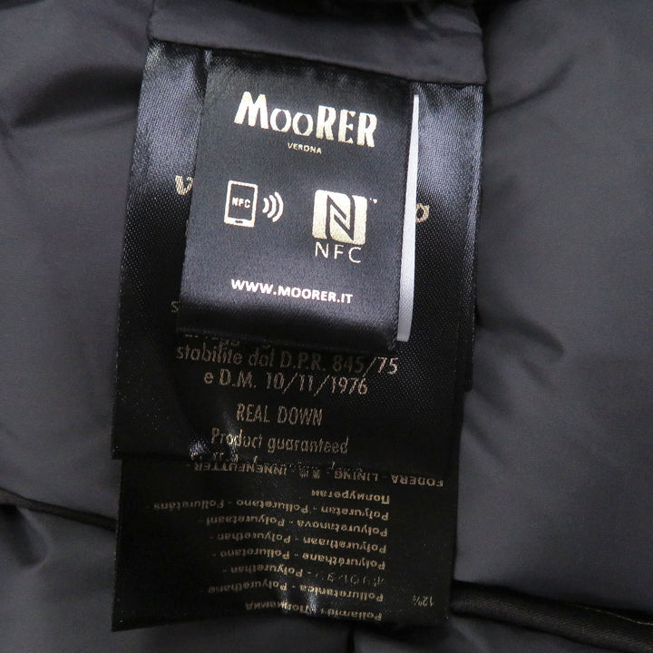 Pristine MOORER Down jacket FLORIO-KN ACQUA black Nylon mens 48