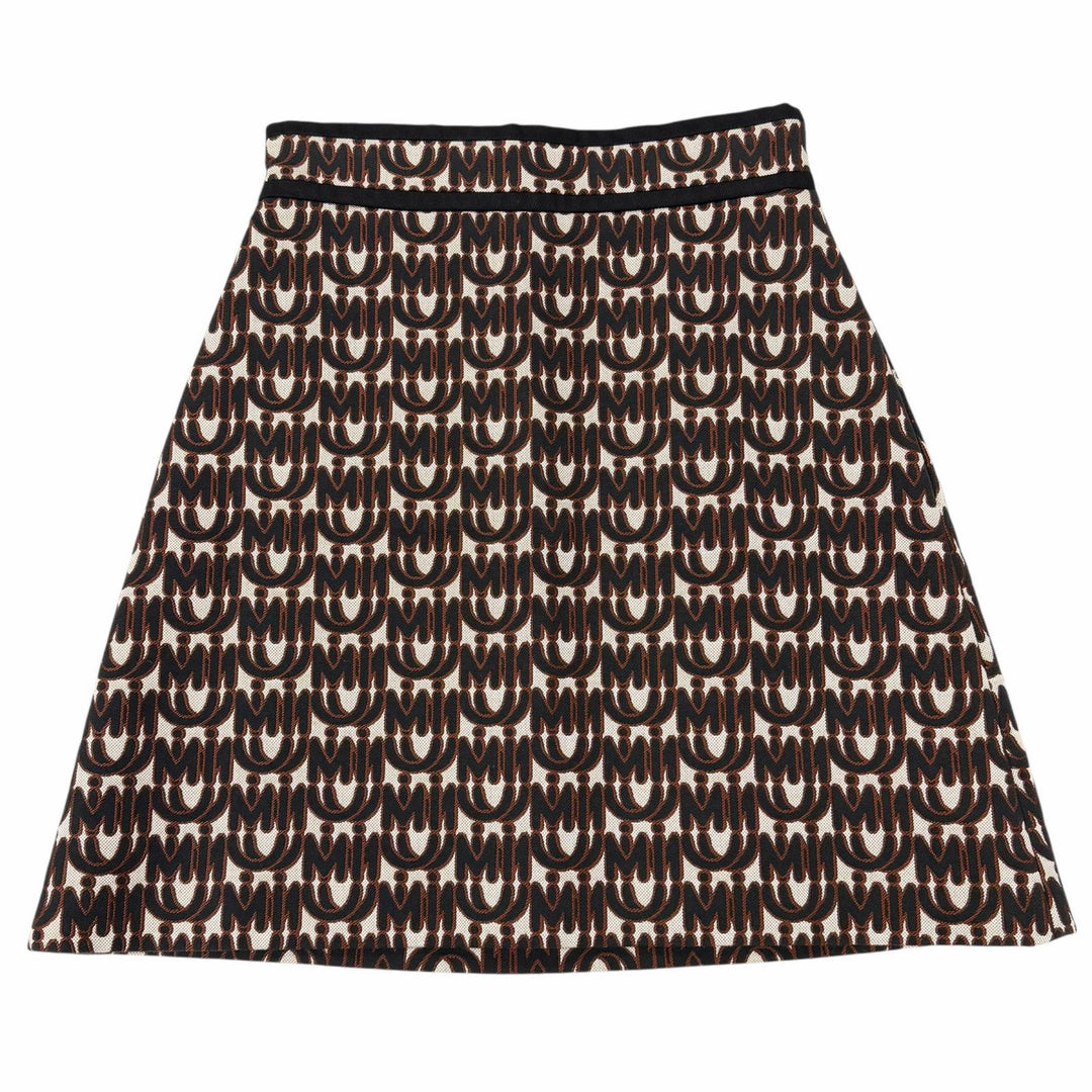 Great MIUMIU Mini skirt Brown cotton Women 36 MG1299
