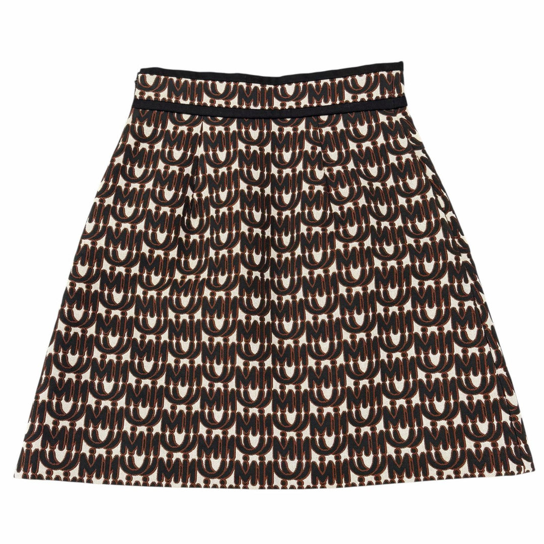 Great MIUMIU Mini skirt Brown cotton Women 36 MG1299